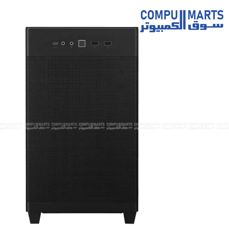 ASUS Prime AP201 Tempered Glass – Small Tower MicroATX PC Case – High Airflow – USB-C – 360mm Radiator Support