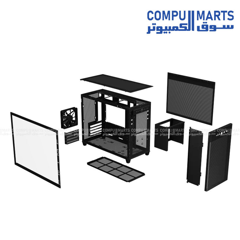 ASUS Prime AP201 Tempered Glass – Small Tower MicroATX PC Case – High Airflow – USB-C – 360mm Radiator Support