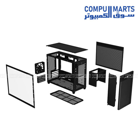 ASUS Prime AP201 Tempered Glass – Small Tower MicroATX PC Case – High Airflow – USB-C – 360mm Radiator Support