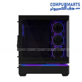 ASUS Prime AP304 ARGB Black gaming case interior