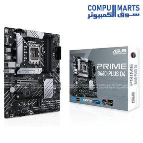 ASUS PRIME B660-PLUS D4 ATX Motherboard with LGA 1700, PCIe 4.0, Triple M.2, 2.5Gb LAN, and Aura Sync RGB – Egypt