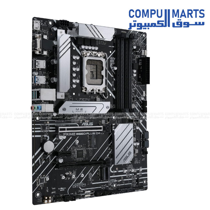ASUS PRIME B660-PLUS D4 ATX Motherboard with LGA 1700, PCIe 4.0, Triple M.2, 2.5Gb LAN, and Aura Sync RGB – Egypt