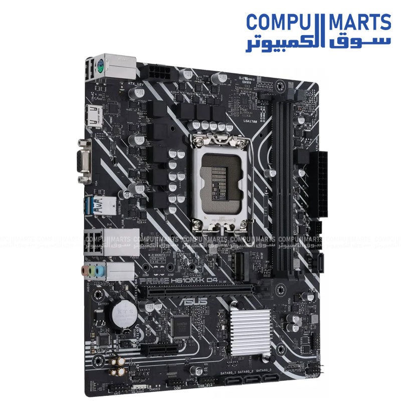 ASUS -Prime- H610M-R D4 -Micro-ATX -motherboard- top
