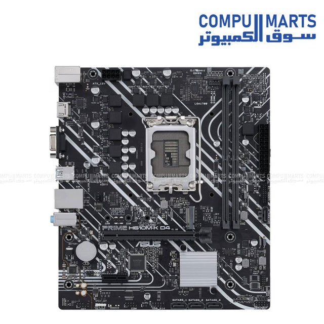 ASUS -Prime- H610M-R D4 -Micro-ATX -motherboard- top
