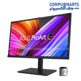 ProArt Display OLED PA27DCE-K with 3840 x 2160 resolution, 99% Adobe RGB color space, 90% Rec.2020 coverage, Delta E less than 1 color accuracy, and Calman Ready support for creative professionals in Egypt