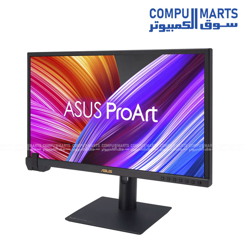 Professional creators using ASUS ProArt Display PA24US 4K UHD IPS monitor with 95% DCI-P3 color gamut and hardware calibration support for content production in Egypt