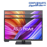 ASUS ProArt Display PA24US monitor featuring 12G-SDI connectivity, VESA DisplayHDR 600 certification, 10-bit color depth, and ergonomic stand adjustments from Compumarts