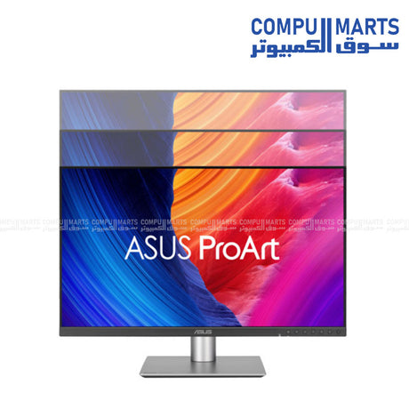 ASUS PA278CGRV professional monitor with Calman Verified Delta E less than 2 color accuracy, 100 percent sRGB coverage, and extensive HDMI DisplayPort USB-C connectivity for creative workflows in Egypt