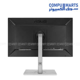 ASUS PA278CV professional monitor with Delta E less than 2 color accuracy, DisplayPort daisy chain connectivity, USB hub support, and ergonomic stand adjustments for creative workflows in Egypt