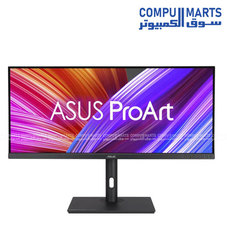 ASUS ProArt Display PA348CGV professional monitor with 34 inch Ultra Wide QHD IPS display, 3440 x 1440 resolution, 120Hz refresh rate, 98% DCI-P3 color gamut, HDR10 support, and USB-C connectivity available in Egypt