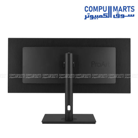 34 inch ASUS ProArt monitor with 120Hz variable refresh rate, FreeSync Premium Pro support, HDR10 compatibility, anti glare IPS panel, and 178 degree wide viewing angles