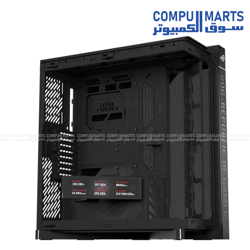 ASUS ROG Cronox – full tower gaming case – ASUS – panoramic tempered glass with 9.2 inch LCD screen