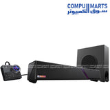 ASUS ROG Gjallar gaming soundbar with 2.1.2 channel audio and Bluetooth 5.3 connectivity