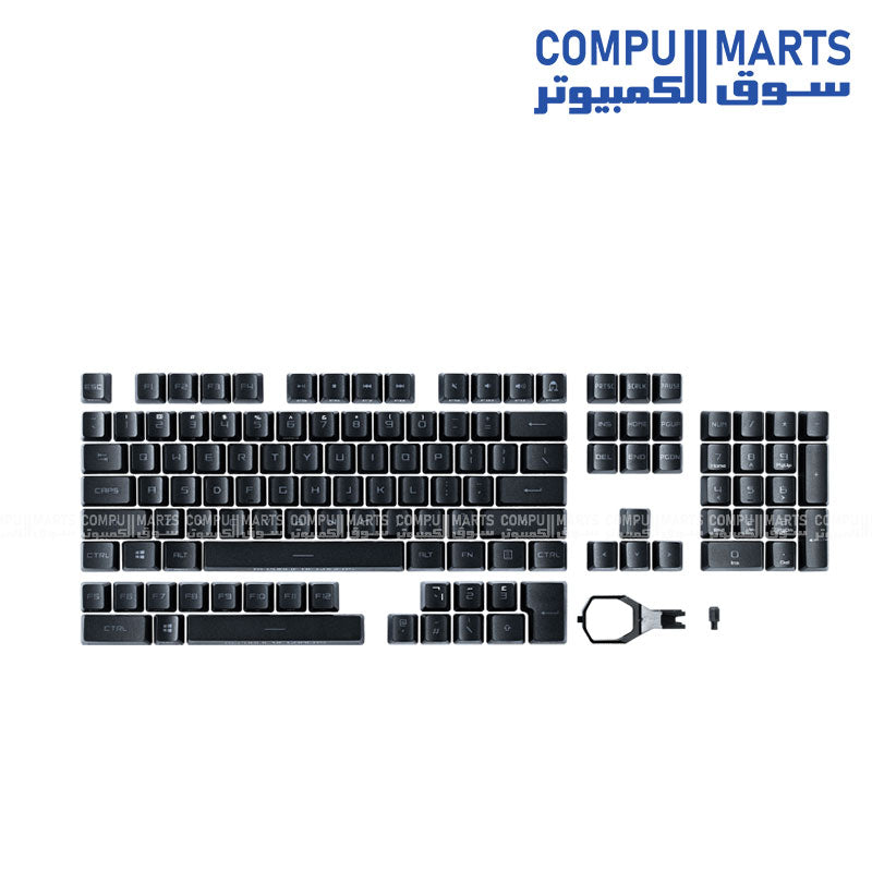 مجموعة أغطية مفاتيح ASUS ROG PBT مزدوجة الطبقة لمفاتيح ROG RX 