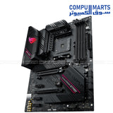 AMD B550 motherboard with PCIe 4.0 x16 SafeSlot and dual M.2 storage support