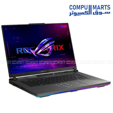 ROG Strix G16 gaming notebook with 16GB RAM, 1TB SSD storage, and Windows 11 operating system