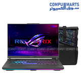 ASUS ROG Strix G16 gaming laptop with AMD Ryzen 9 8940HX Processor, NVIDIA GeForce RTX 5080 Laptop GPU, 16GB DDR5 memory, 1TB PCIe 4.0 NVMe M.2 SSD, 16-inch 2.5K 300Hz display, and Windows 11 Home