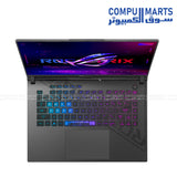 ASUS ROG Strix G16 gaming laptop with AMD Ryzen 9 8940HX Processor, NVIDIA GeForce RTX 5080 Laptop GPU, 16GB DDR5 memory, 1TB PCIe 4.0 NVMe M.2 SSD, 16-inch 2.5K 300Hz display, and Windows 11 Home