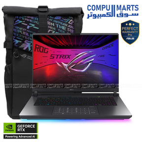 ASUS ROG Strix G16 G615LW-RV132W – Intel Core Ultra 9 275HX – RTX 5080 16GB – 32GB DDR5 – 1TB SSD – 16 inch 165Hz WUXGA Gaming Laptop – Windows 11 – Egypt