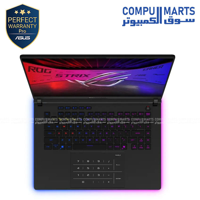 ASUS -ROG -Strix Scar 16 G635LX-RW036W- gaming laptop -Intel Ultra 9- 275HX- processor -RTX -5080 -graphics card.
