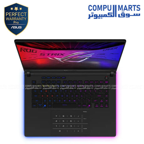 ASUS -ROG -Strix Scar 16 G635LX-RW036W- gaming laptop -Intel Ultra 9- 275HX- processor -RTX -5080 -graphics card.