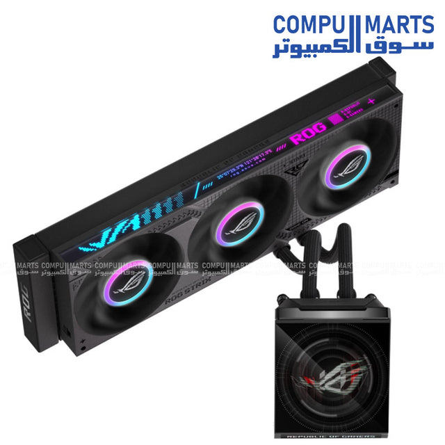 ASUS ROG Strix SLC IV 360 ARGB LCD CPU Liquid Cooler with 5.08-inch IPS LCD and 360mm radiator