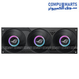 ROG Strix SLC IV 360 ARGB LCD AIO cooler with copper CPU plate and 2500 RPM fan speed