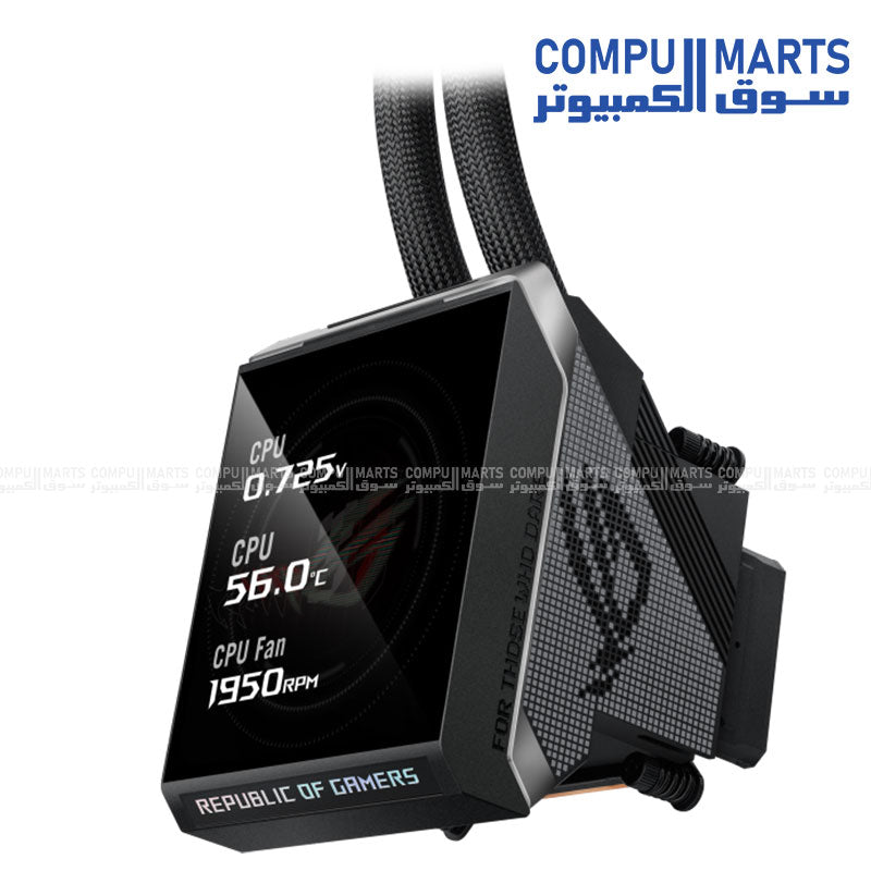 ASUS ROG Strix SLC IV 360 ARGB LCD cooler with 82.57 CFM airflow and PWM control