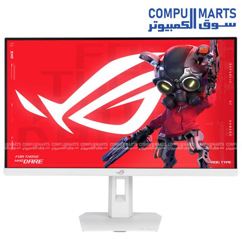 ASUS ROG Strix XG27ACMES-W 27-inch Fast IPS gaming monitor with 2560×1440 resolution and 255Hz refresh rate designed for competitive gaming in Egypt