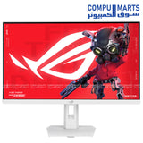 ASUS ROG Strix XG27ACMES-W 27-inch Fast IPS gaming monitor with 2560×1440 resolution and 255Hz refresh rate designed for competitive gaming in Egypt