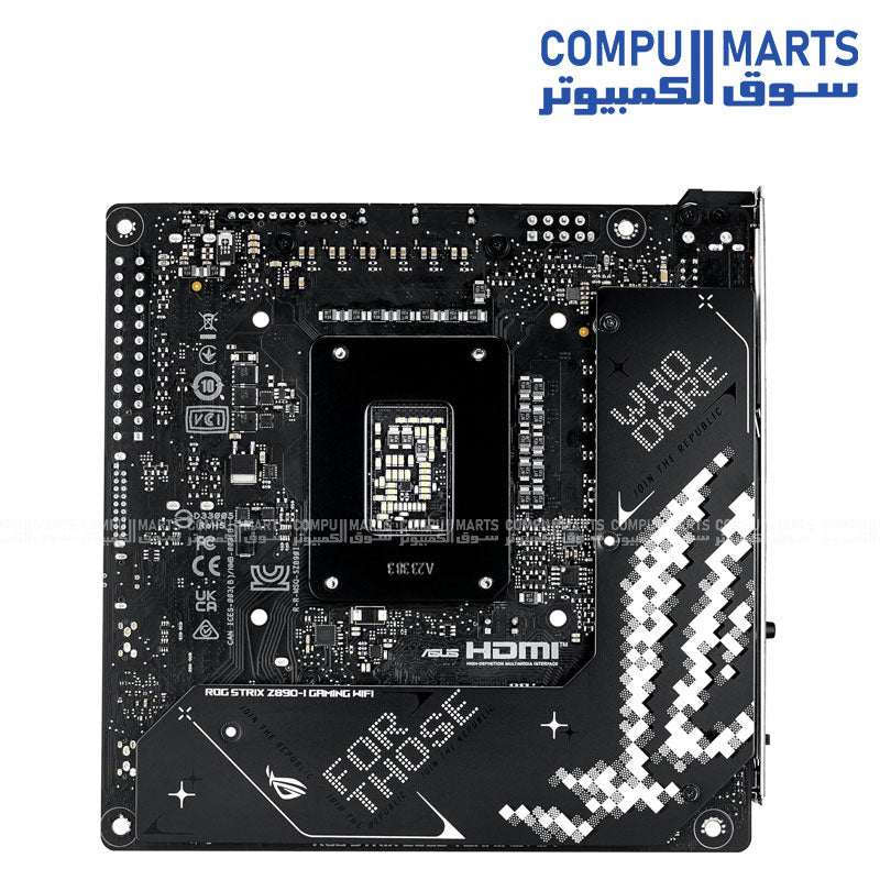 ASUS- ROG- Strix Z890-I Gaming -WiFi -Mini-ITX -Motherboard – LGA1851, DDR5 OC, PCIe 5.0, Wi-Fi 7, Thunderbolt 4 – Egypt