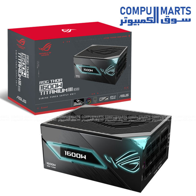 ASUS ROG Thor 1600W Titanium III EVO ROG Equalizer ATX 3.1 80Plus Titanium power supply
