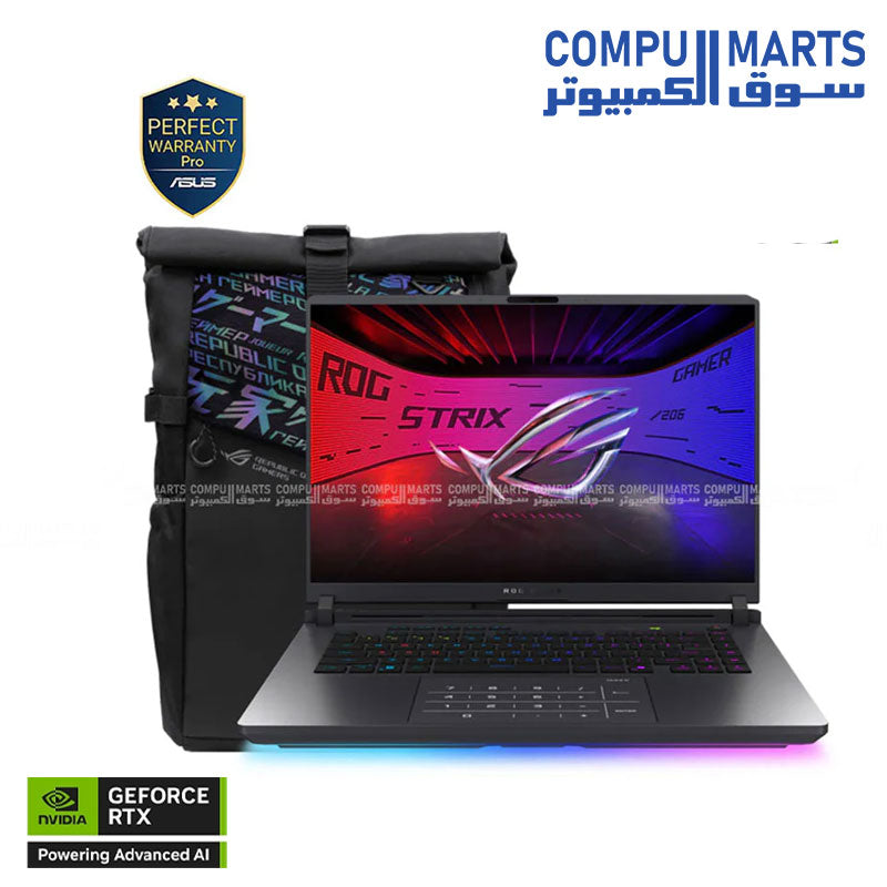 ASUS ROG Strix G16 gaming laptop G615LP-RV329W with Intel Core Ultra 9 275HX processor, NVIDIA GeForce RTX 5070 Laptop GPU 8GB GDDR7, 32GB DDR5 memory, 1TB PCIe 4.0 SSD, 16-inch FHD+ 165Hz display and Windows 11 Home in Volt Green