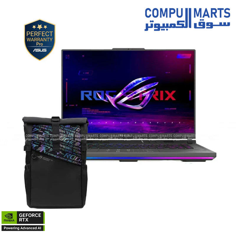 ASUS ROG Strix G16 G614FP-GR169W– AMD Ryzen 9 9955HX, RTX 5070, 16-inch FHD+ 165Hz, 16GB DDR5, 1TB SSD, Windows 11 Home – Eclipse Gray