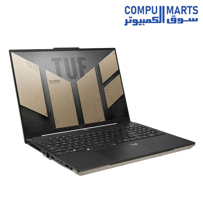 ASUS TUF A16 FA617NSR، AMD Ryzen 7 7435HS، 16 جيجابايت رام، 512 جيجابايت SSD، AMD Radeon RX 7600S، 16 بوصة FHD IPS 165Hz، Windows 11