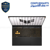 ASUS TUF Gaming F16 FX608JMI laptop featuring 16GB DDR5 RAM and 512GB NVMe SSD storage in Egypt