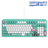 لوحة مفاتيح ASUS TUF Gaming RA07 K3 من الجيل الثاني بتصميم مدمج يحتوي على 97 مفتاحًا، ومفاتيح RGB بصرية ميكانيكية، وقاعدة من السيليكون، ورغوة امتصاص الصدمات، ومقاومة للماء IP57، ولوحة علوية قابلة للفصل، وتوافق مع تقنية Aura Sync.

