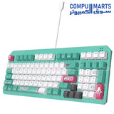 لوحة مفاتيح ASUS TUF Gaming RA07 K3 من الجيل الثاني بتصميم مدمج يحتوي على 97 مفتاحًا، ومفاتيح RGB بصرية ميكانيكية، وقاعدة من السيليكون، ورغوة امتصاص الصدمات، ومقاومة للماء IP57، ولوحة علوية قابلة للفصل، وتوافق مع تقنية Aura Sync.

