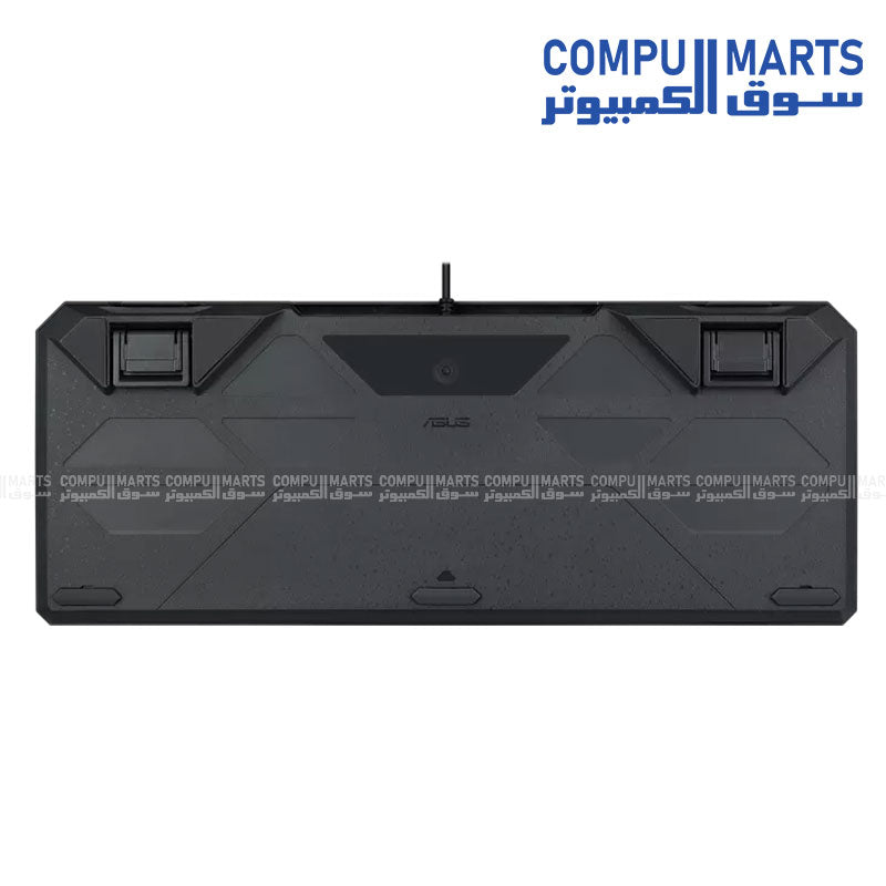 لوحة مفاتيح ASUS TUF Gaming RA07 K3 من الجيل الثاني بتصميم مدمج يحتوي على 97 مفتاحًا، ومفاتيح RGB بصرية ميكانيكية، وقاعدة من السيليكون، ورغوة امتصاص الصدمات، ومقاومة للماء IP57، ولوحة علوية قابلة للفصل، وتوافق مع تقنية Aura Sync.

