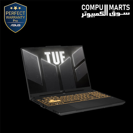 ASUS TUF Gaming F16 FX607VU laptop front view in Mecha Gray
