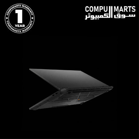 ASUS TUF Gaming F16 showing keyboard with 1-Zone RGB backlighting and Copilot key