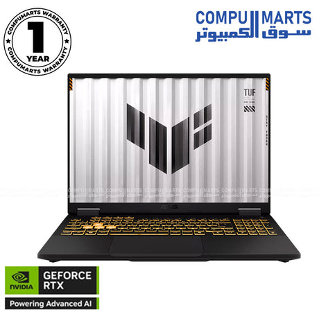 ASUS TUF Gaming F16 laptop with Intel i7-14650HX and RTX 5070