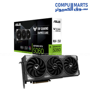 ASUS TUF Gaming GeForce RTX 5060 8GB GDDR7 Graphics Card – PCIe 5.0, ARGB, TUF durability