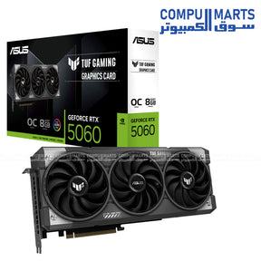 ASUS TUF Gaming GeForce RTX 5060 OC – Graphics Card – NVIDIA – 8GB GDDR7 – PCIe 5.0 – Dual BIOS – Triple Axial-Tech Fans – Military-Grade Build

