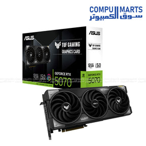 ASUS TUF Gaming GeForce RTX 5070 12GB GDDR7 Graphics Card – Front View