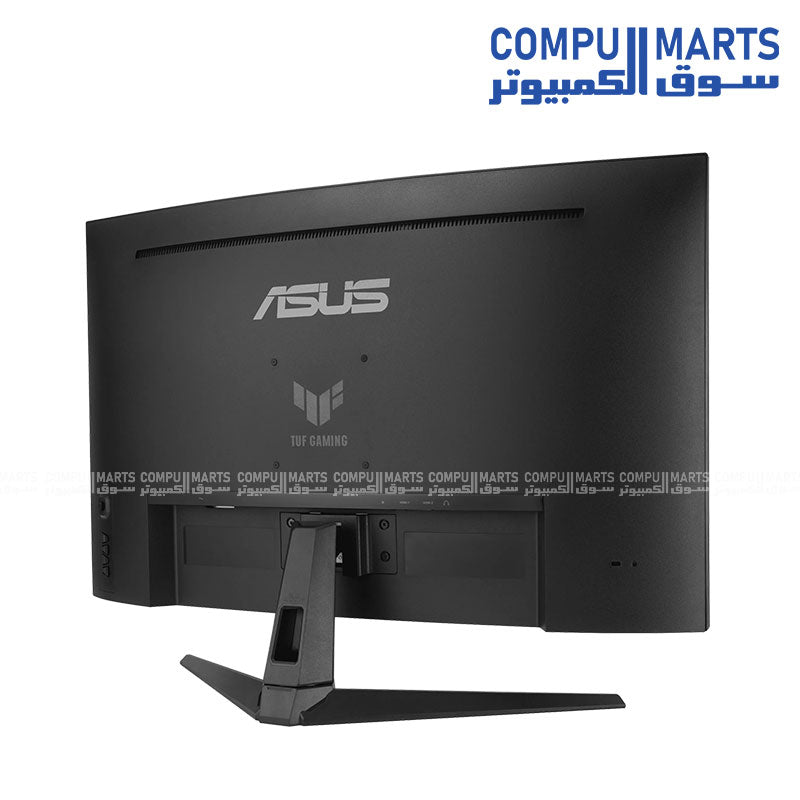 ASUS TUF VG32VQM5B gaming monitor 31.5 inch curved Full HD display with 250Hz OC refresh rate and 0.5ms response time designed for competitive gaming setups