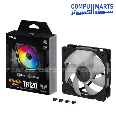 ASUS TUF Gaming TF120 ARGB 120mm Fan – Advanced FDB Bearing – AURA Sync – Egypt