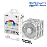 ASUS -TUF -GAMING -TR120 -ARGB- Reverse- 120mm- Fan 3-in-1 Pack
