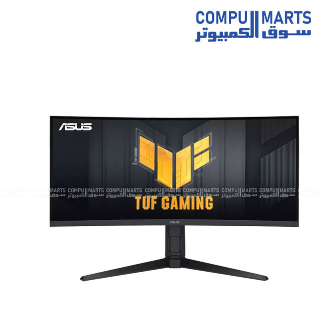 ASUS TUF Gaming VG34VQL3A gaming monitor with 34 inch curved 1500R VA panel, 3440x1440 ultrawide resolution, 180Hz refresh rate, and HDR10 support available in Egypt