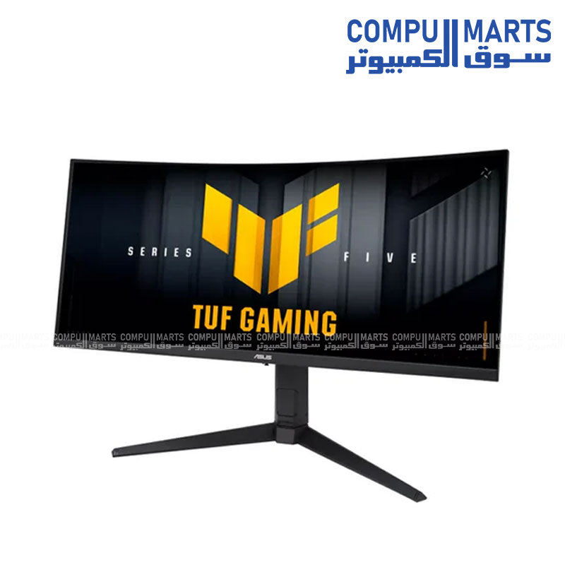 ASUS TUF Gaming VG34WQML5A gaming monitor with 34-inch WQHD 3440x1440 Fast VA panel, 250Hz refresh rate, 0.5ms response time, HDR10 support, and AMD FreeSync Premium available in Egypt
